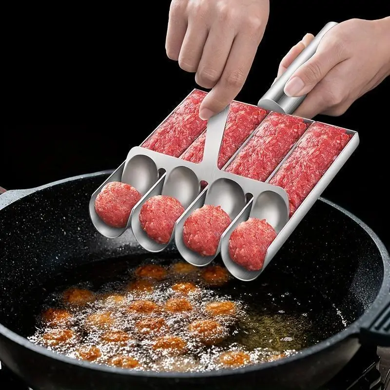 Stainless Steel Meatball & Falafel Maker (6 Compartments)