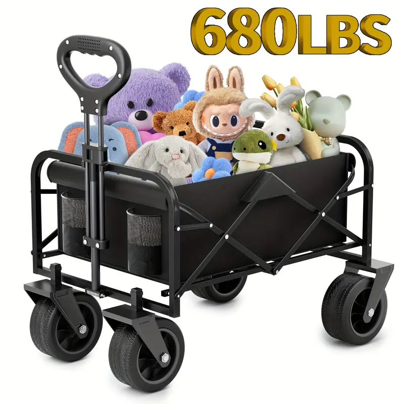 Foldable Oversized Heavy-Duty Travel Cart (680-150 Lbs Capacity)