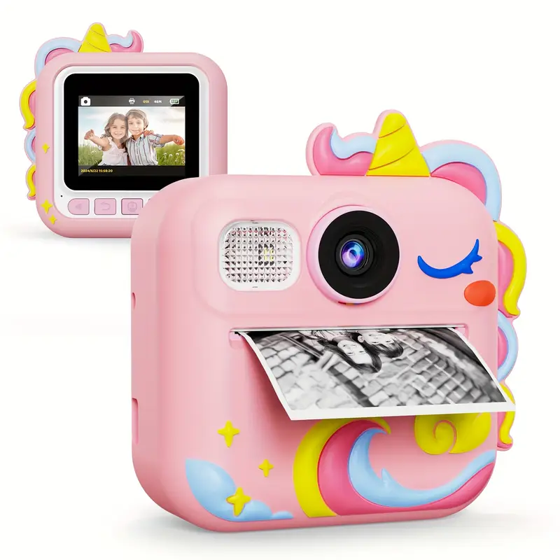 Kids Camera Instant Printing (1080P, 2.4-Inch Screen)