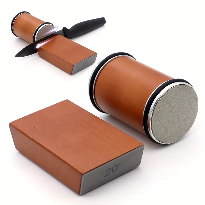 Rolling Knife Sharpener with Magnetic Angle Guide