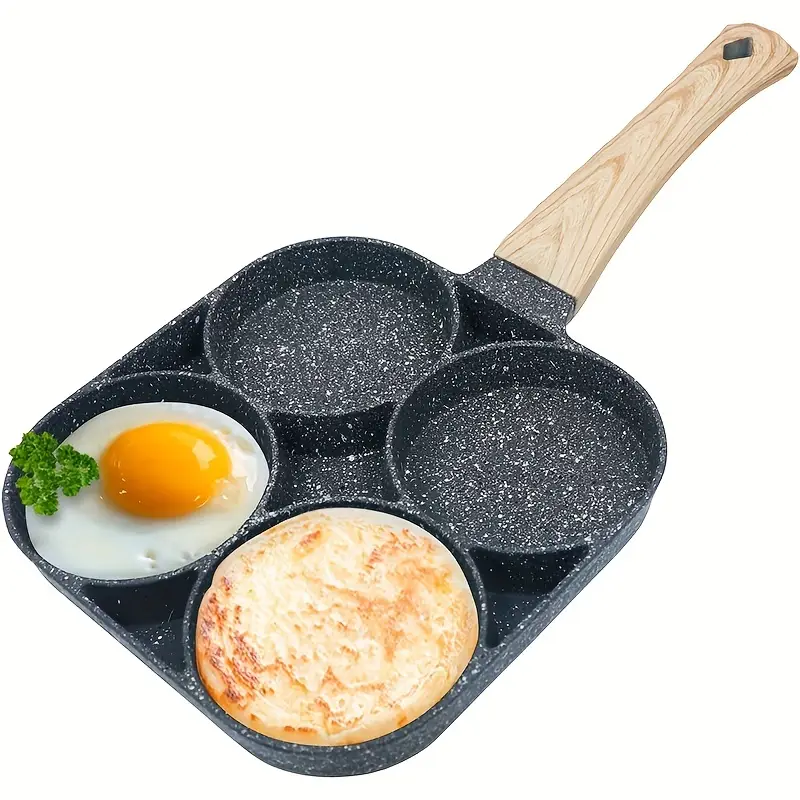 4-Hole Non-Stick Frying Pan (Maifan Stone)