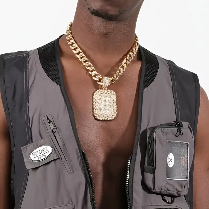 American Cuban Military Pendant Necklace