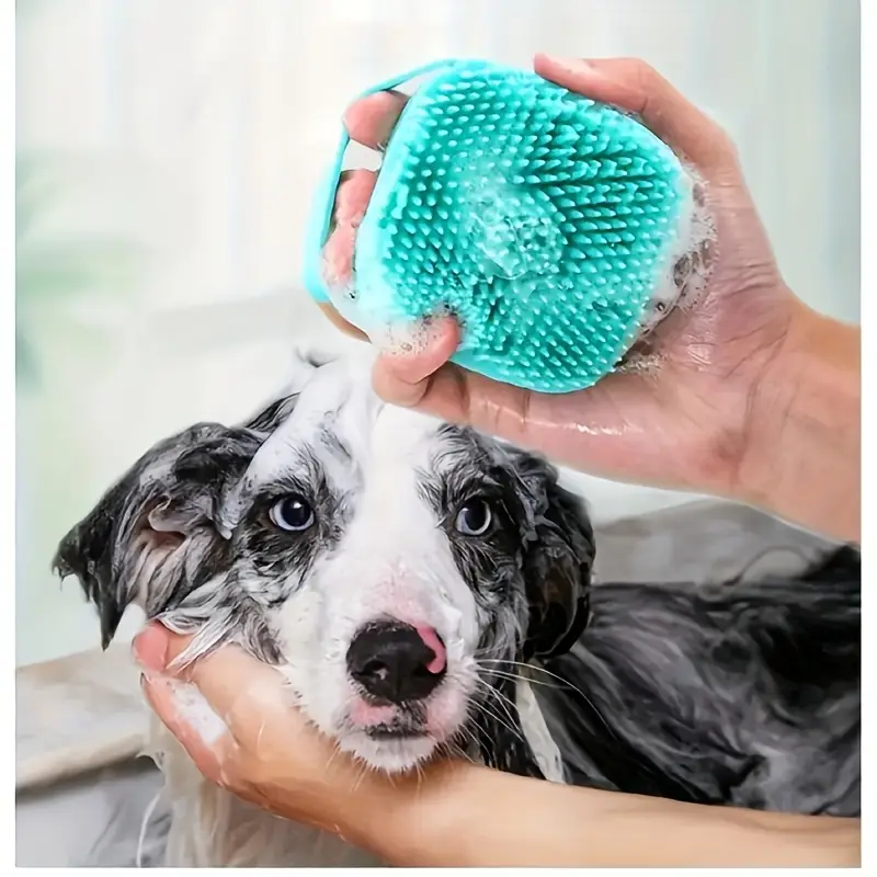 Silicone Pet Shampoo Brush with Shampoo Storage (2-Pack)