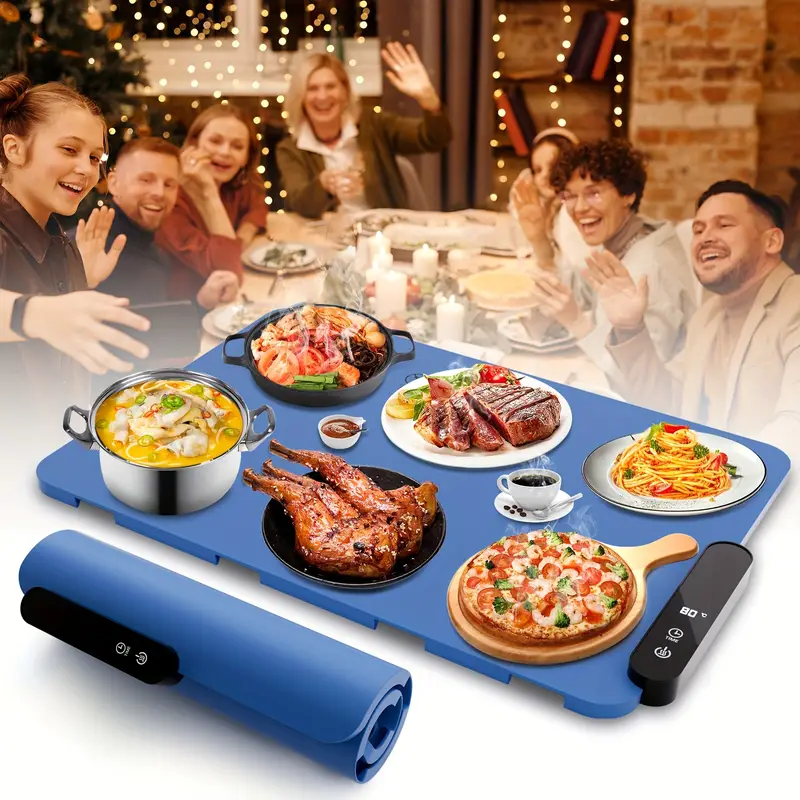 Electric Heating Plate Folding Silicone Food Warmer