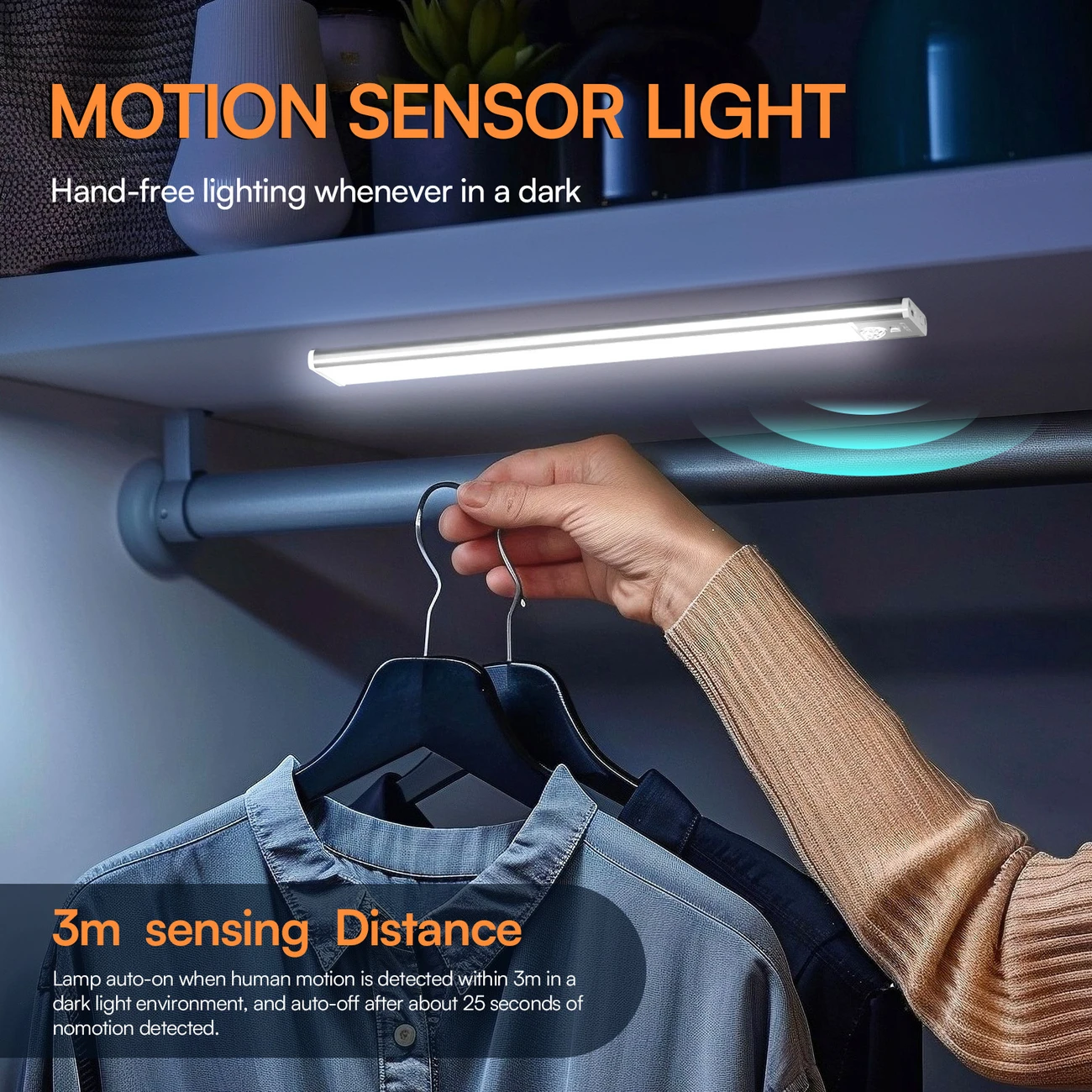 Wireless Motion Sensor Cabinet Lights – 34/54 LED Rechargeable, Dimmable & Magnetic, 3 Color Modes (2/4 Pack) - Image 3