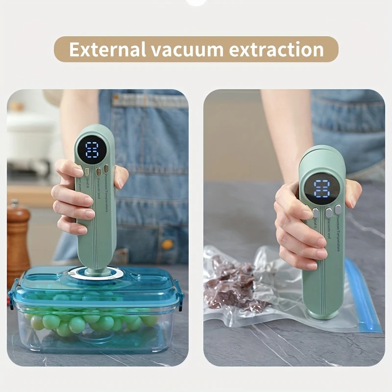 Portable Vacuum Food Sealer | Automatic Wireless Bag Sealer for Fresh Storage & Travel - Image 3