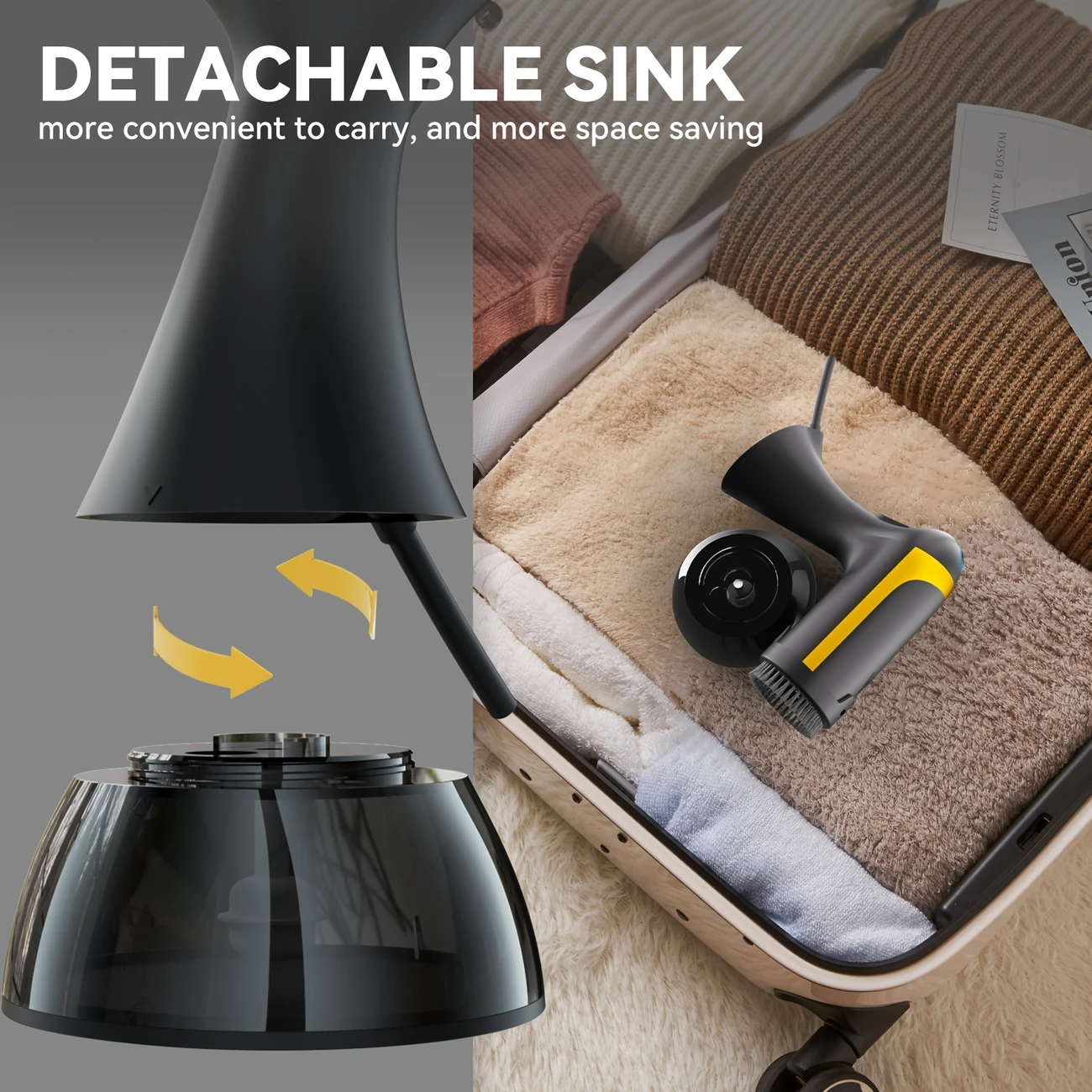 Handheld Garment Steamer | Travel-Friendly Wrinkle Remover for Clothes & Curtains - Image 4