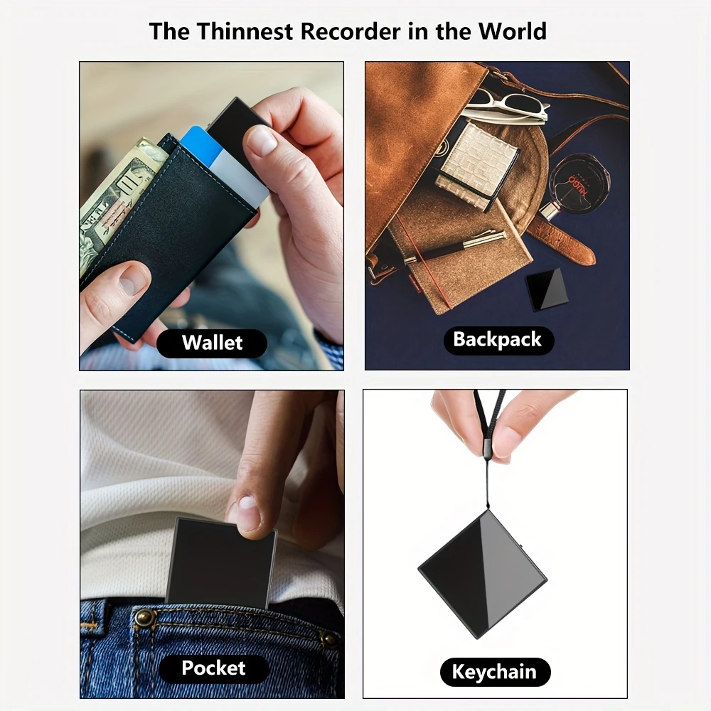 64GB Magnetic Voice Recorder | 3072Kbps Audio, Voice Activation, AI Noise Cancel - Image 5