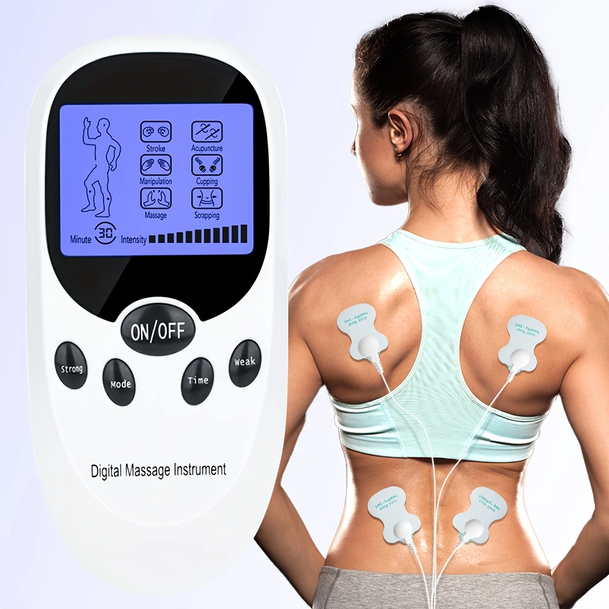 CESLIFF TENS & EMS Massager | Dual Channel Pain Relief with 8 Pads
