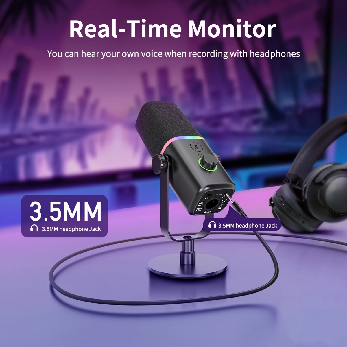 RGB Streaming Mic for PC & Phone - Image 3