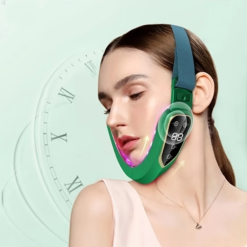 V-Shaped Micro Vibration Facial Massager – Rechargeable, Ergonomic Beauty Device for Women - Image 4