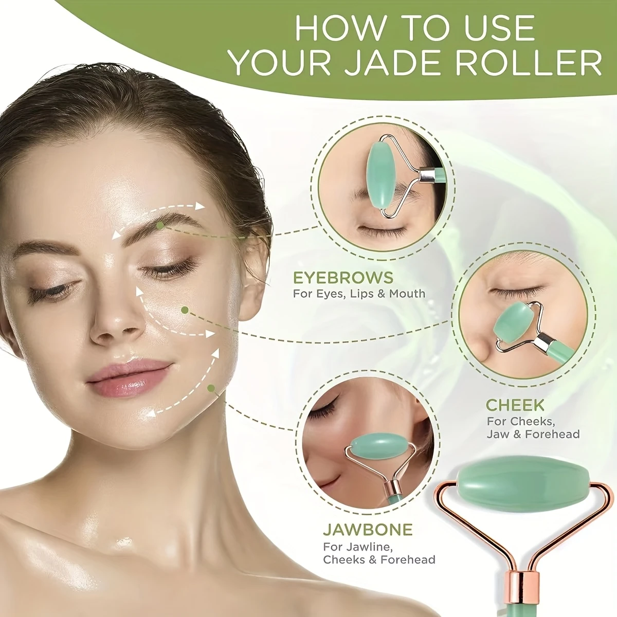 Natural Resin Gua Sha & Jade Roller Set – Face Sculpting & Wrinkle-Reducing Massager - Image 3